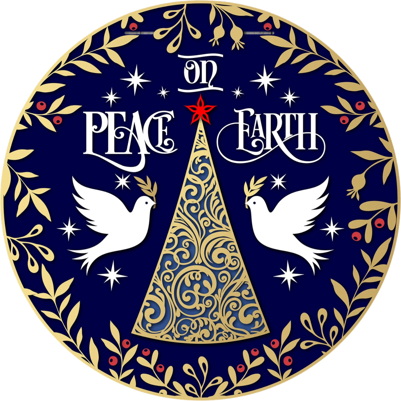 Peace on Earth Door Hanger